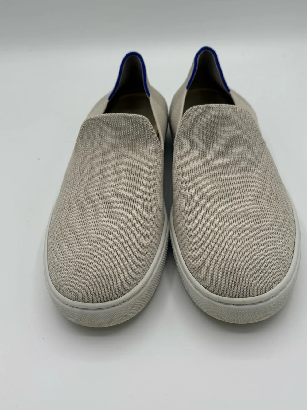 Rothy's The Original Slip On Sneakers Sand Beige Women's Size 7.5 Washable